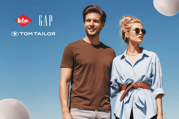 Топові бренди: Lee Cooper, GAP, Tom Tailor — другий товар зі знижкою 10%!