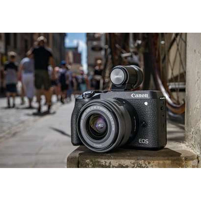 Фотоапарат Canon EOS M6 Mark II + 15-45 IS STM + EVF Kit Black