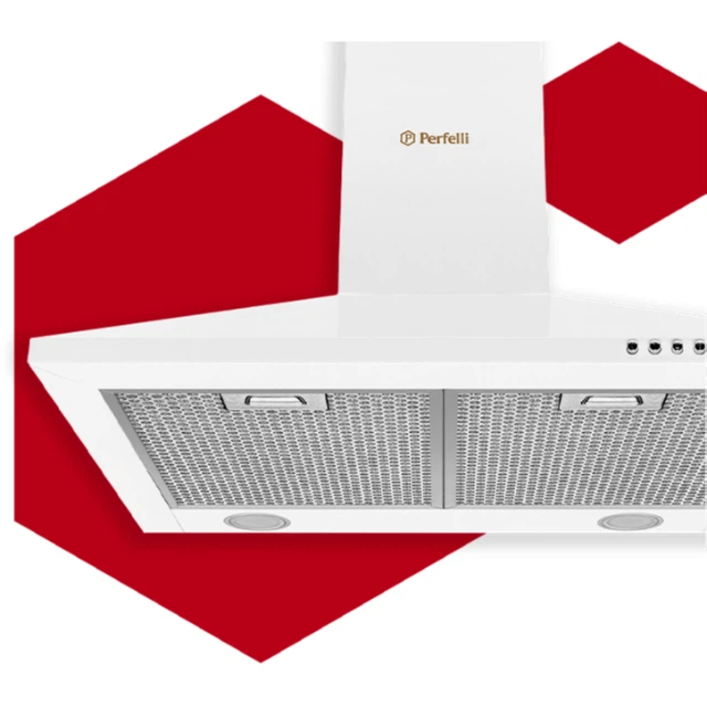 КУПОЛЬНА ВИТЯЖКА PERFELLI K 6210 WH 700 LED