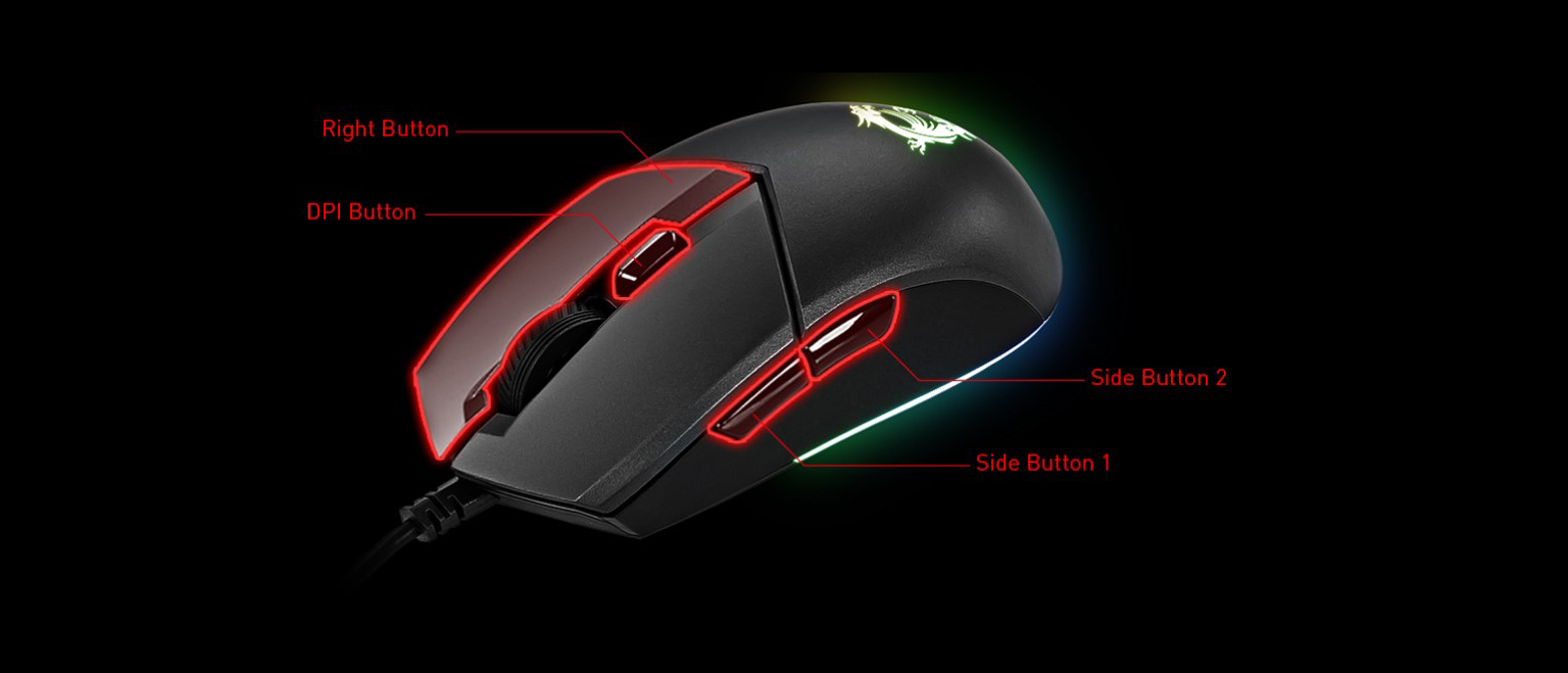 Миша MSI Clutch GM11 RGB USB Black фото, відгуки, характеристики в