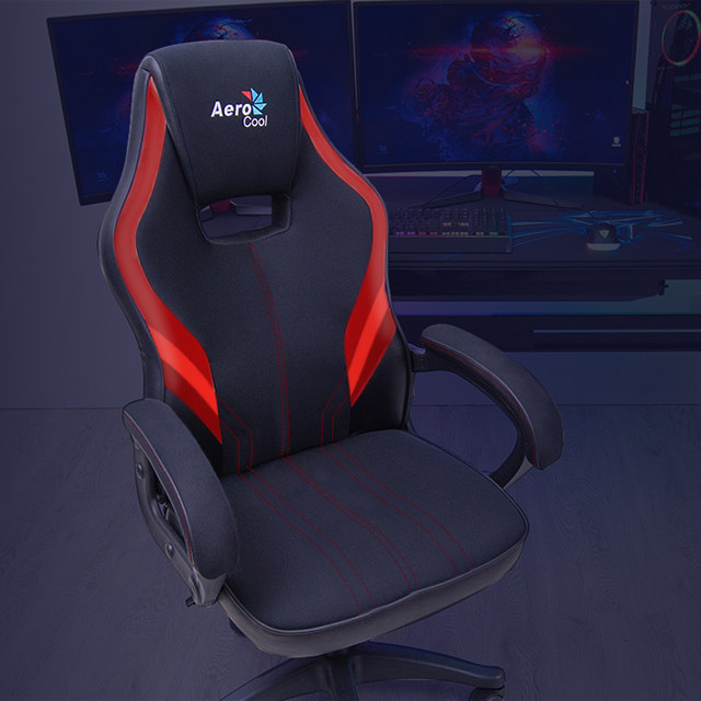 Игровое кресло aerocool aero 2 alpha black red